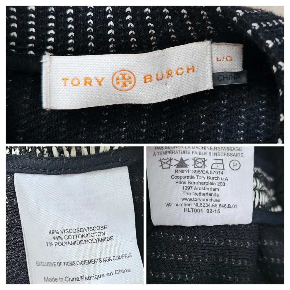 Tory Burch Raffia Knit Metallic Sweater
